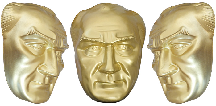 50 cm Fiberglass Atatrk Mask
