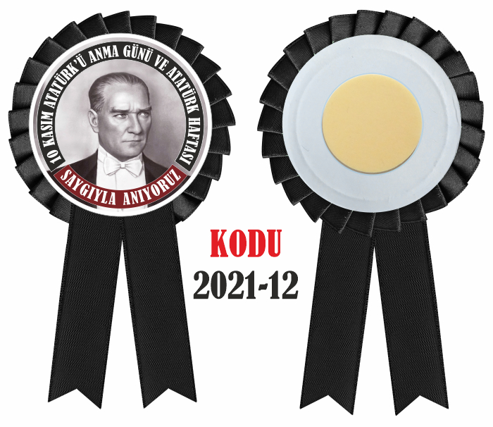 10 Kasım Atatürk'ü Anma Günü ve Atatürk Haftası Saten Yaka Kokartı 10 Kasım Atatürk'ü Anma Günü ve Atatürk Haftası Saten Yaka Kokartı