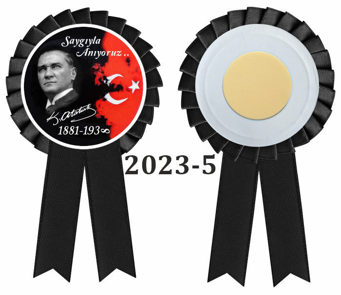 10 Kasım Atatürk'ü Anma Günü ve Atatürk Haftası Saten Yaka Kokartı 10 Kasım Atatürk'ü Anma Günü ve Atatürk Haftası Saten Yaka Kokartı