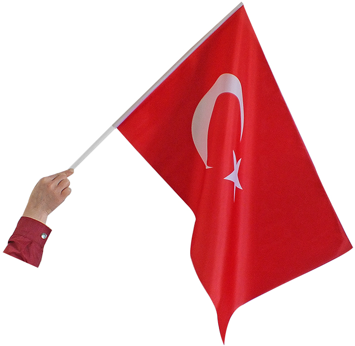 50x75 cm Elde Sallama Saplı-Sopalı Kumaş Türk Bayrağı ESTB50x75 50x75 cm Elde Sallama Saplı-Sopalı Kumaş Türk Bayrağı ESTB50x75