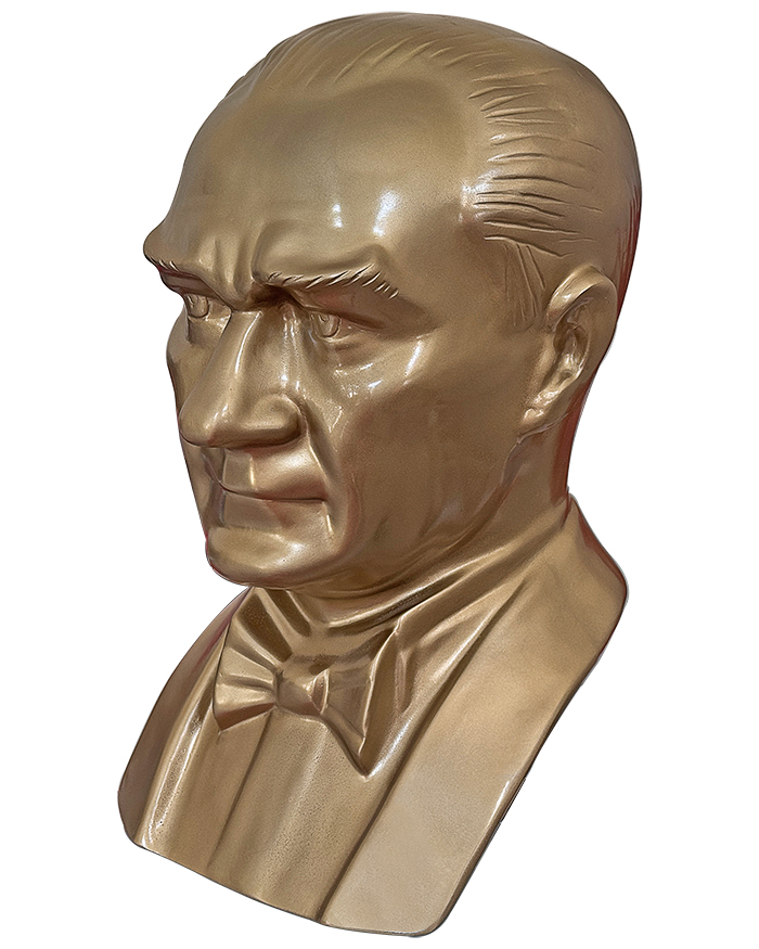 60 cm Fiberglass Klasik Atatürk Büstü 60 cm Fiberglass Klasik Atatürk Büstü