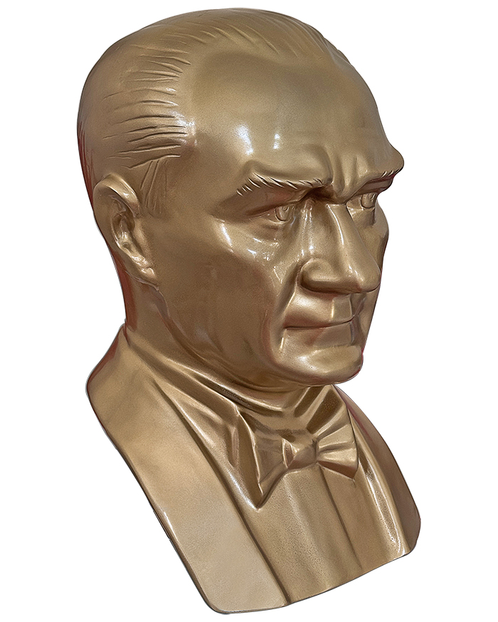 60 cm Fiberglass Klasik Atatürk Büstü 60 cm Fiberglass Klasik Atatürk Büstü