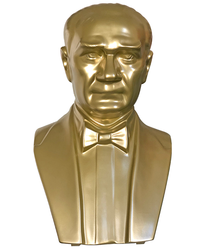 80 cm Fiberglass Atatürk Büstü - Açık 80 cm Fiberglass Atatürk Büstü - Açık