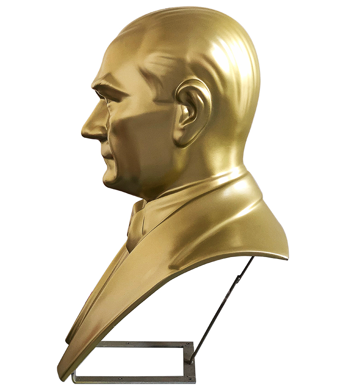 80 cm Fiberglass Atatürk Büstü - Açık 80 cm Fiberglass Atatürk Büstü - Açık