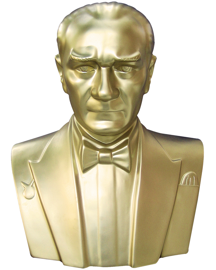 80 cm Fiberglass Atatürk Büstü - 80FGKM2 80 cm Fiberglass Atatürk Büstü - 80FGKM2