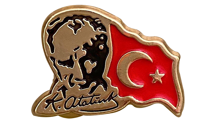 AR13 Bayrakl� Atat�rk Yaka Rozeti