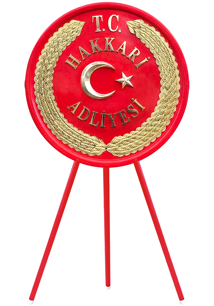Adliye ve Baro Çelenkleri , Cumhuriyet Başsavcılığı, Bölge İdare Mahkemesi Metal Tören Çelengi Adliye ve Baro Çelenkleri , Cumhuriyet Başsavcılığı, Bölge İdare Mahkemesi Metal Tören Çelengi