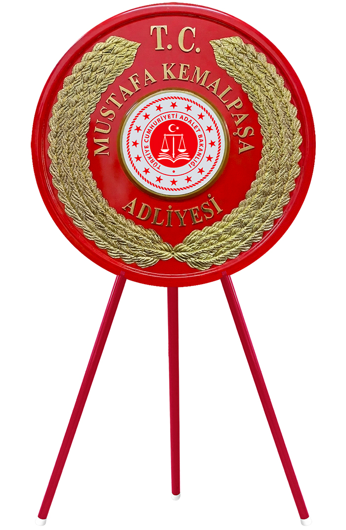Adliye ve Baro Çelenkleri , Cumhuriyet Başsavcılığı, Bölge İdare Mahkemesi Metal Tören Çelengi Adliye ve Baro Çelenkleri , Cumhuriyet Başsavcılığı, Bölge İdare Mahkemesi Metal Tören Çelengi
