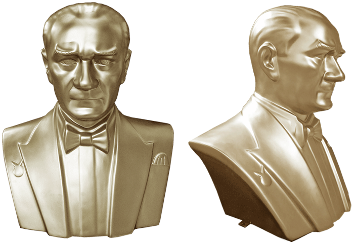 80 cm Fiberglass Atatürk Büstü - Kapalı 80 cm Fiberglass Atatürk Büstü - Kapalı