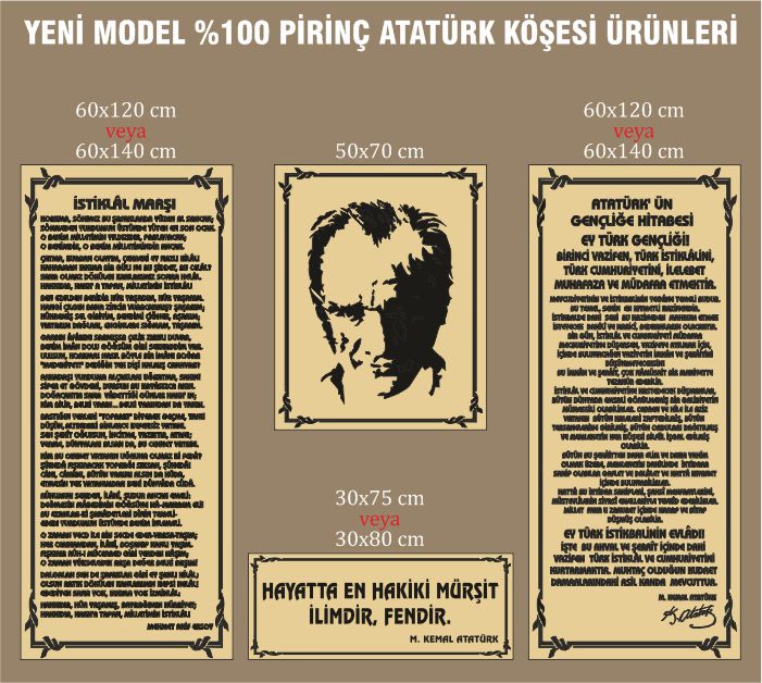 Atatürk Köşesi Ürünleri Model ve Çeşitleri Atatürk Köşesi Ürünleri Model ve Çeşitleri