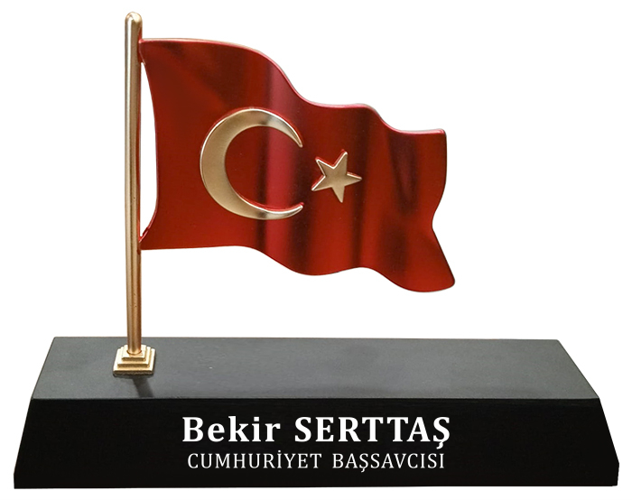 MVIP02 Vip Dalgalanan Türk Bayraklı Masa İsimliği MVIP02 Vip Dalgalanan Türk Bayraklı Masa İsimliği