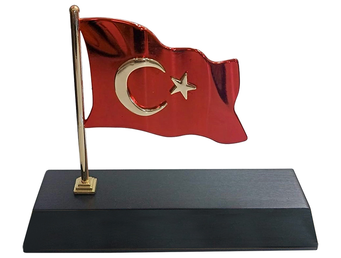 MVIP02 Vip Dalgalanan Türk Bayraklı Masa İsimliği MVIP02 Vip Dalgalanan Türk Bayraklı Masa İsimliği