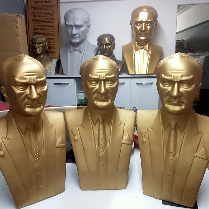 60 cm Fiberglass Atatürk Büstü - FGAB60K 60 cm Fiberglass Atatürk Büstü - FGAB60K