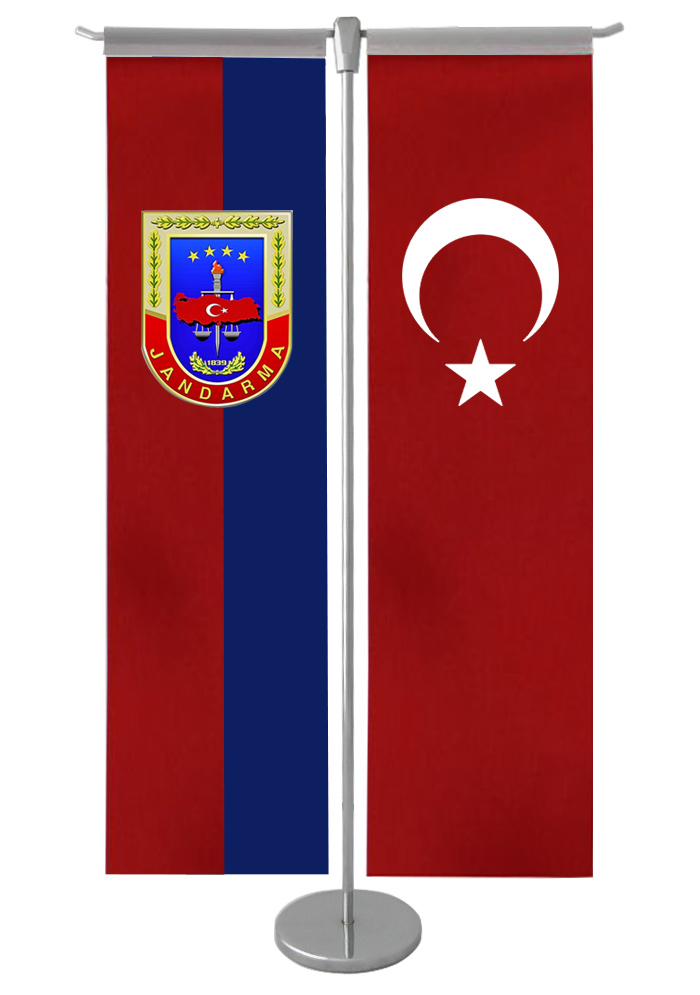 T Masa Bayrak Direği - T Direk Krom Nikel - 8 cm T Masa Bayrak Direği - T Direk Krom Nikel - 8 cm