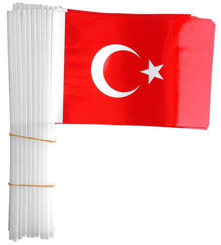 TC1 Sopalı Kağıt Türk Bayrağı - Büyük Boy TC1 Sopalı Kağıt Türk Bayrağı - Büyük Boy