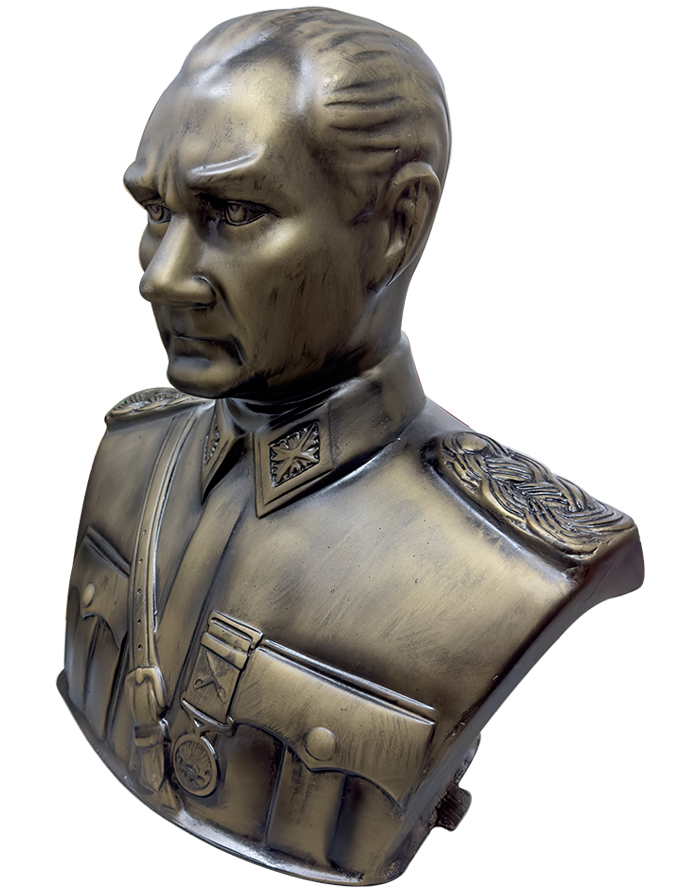 80 cm Fiberglass Maraşal Atatürk Büstü 80 cm Fiberglass Maraşal Atatürk Büstü