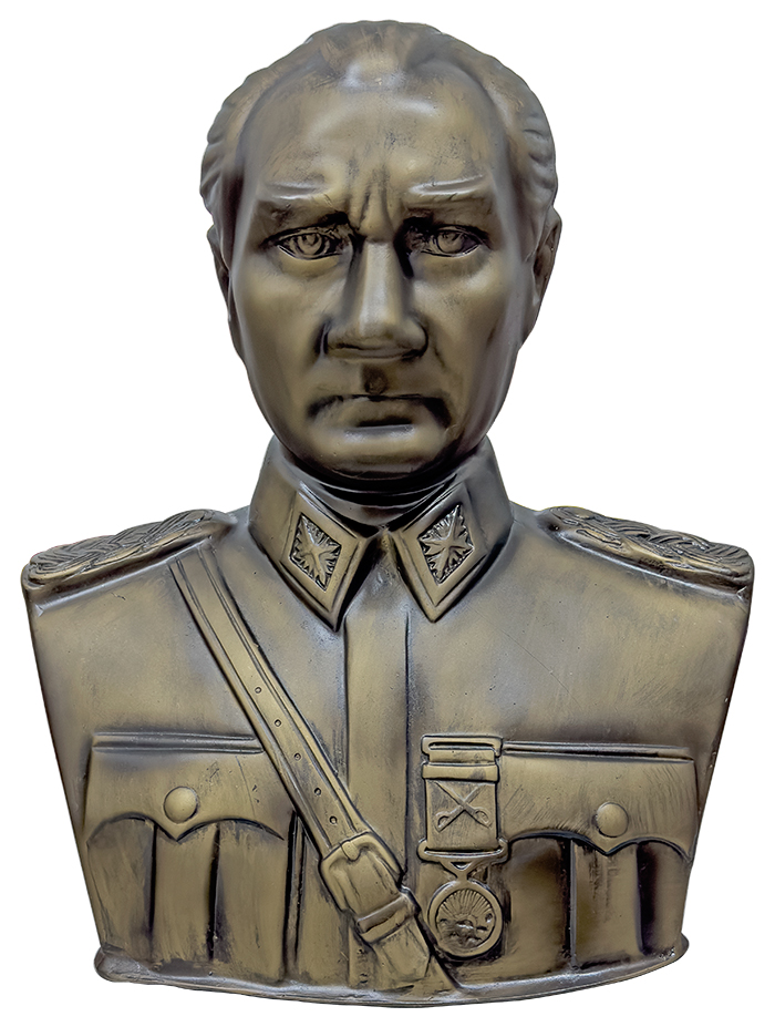 80 cm Fiberglass Maraşal Atatürk Büstü 80 cm Fiberglass Maraşal Atatürk Büstü