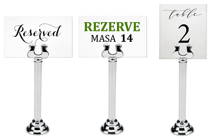Ayaklı Masa Üstü Numaralık ve Rezervelik Ayaklı Masa Üstü Numaralık ve Rezervelik