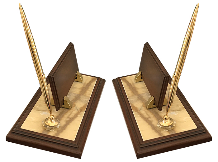 Tek Kalemli Mermerli Ahap Masa simlii