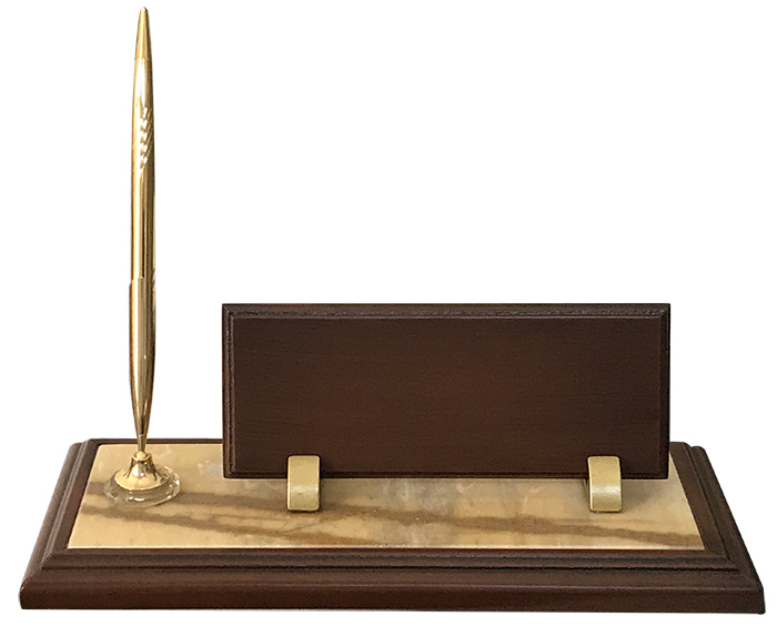 Tek Kalemli Mermerli Ahap Masa simlii