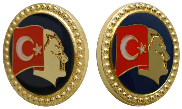 EKO4 Atatürk Yaka Rozeti - Döküm Tabanlı EKO4 Atatürk Yaka Rozeti - Döküm Tabanlı