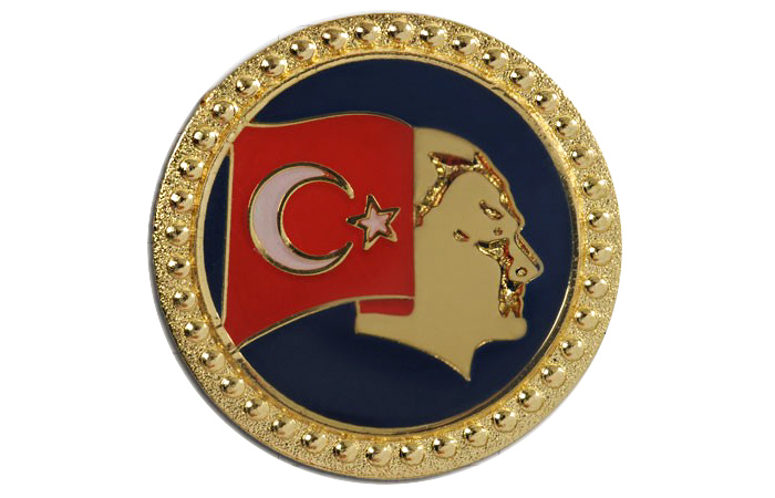 EKO4 Atatürk Yaka Rozeti - Döküm Tabanlı EKO4 Atatürk Yaka Rozeti - Döküm Tabanlı
