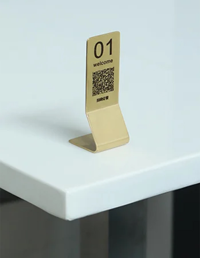 PMN6 Pirinç QR Kod ve Masa Numarası PMN6 Pirinç QR Kod ve Masa Numarası