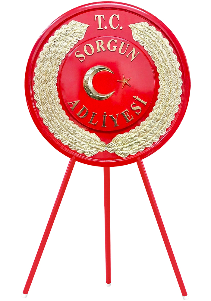 Adliye ve Baro Çelenkleri , Cumhuriyet Başsavcılığı, Bölge İdare Mahkemesi Metal Tören Çelengi Adliye ve Baro Çelenkleri , Cumhuriyet Başsavcılığı, Bölge İdare Mahkemesi Metal Tören Çelengi