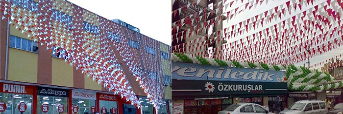�pe dizili s�sleme bayrak
