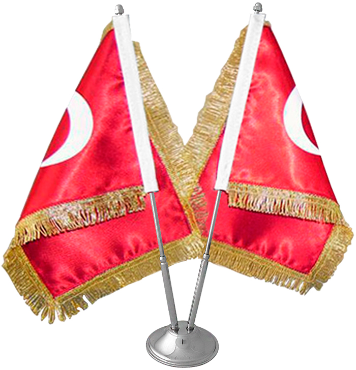 �kili Krom-Nikel Masa Bayrak Dire�i - 2'li