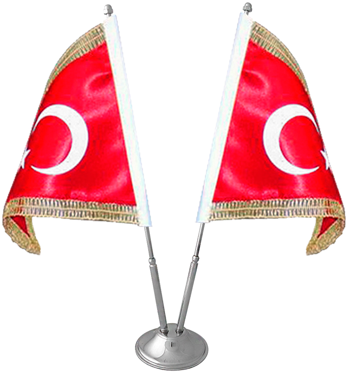 �kili Krom-Nikel Masa Bayrak Dire�i - 2'li