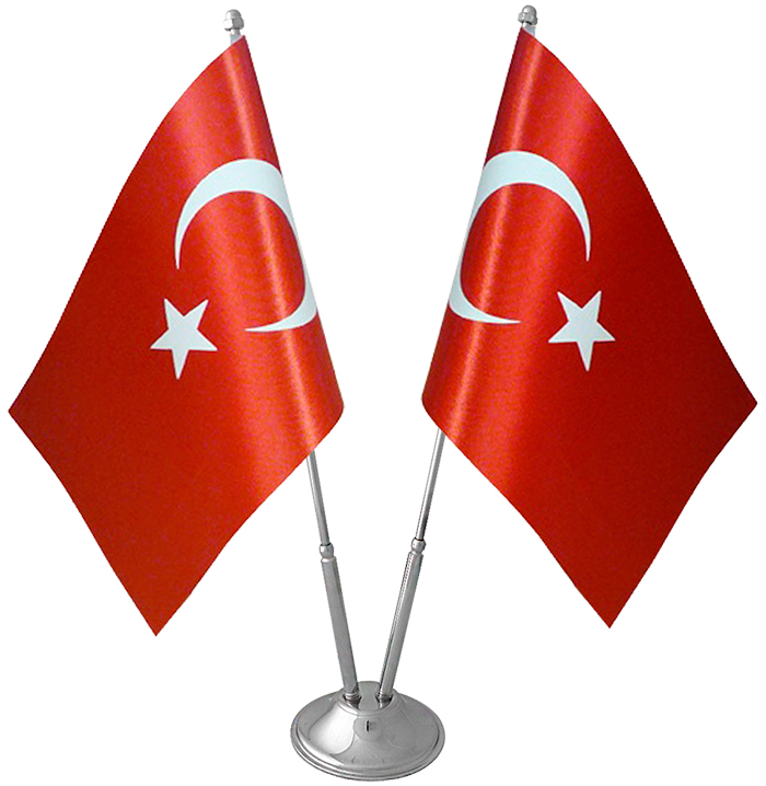 �kili Krom-Nikel Masa Bayrak Dire�i - 2'li