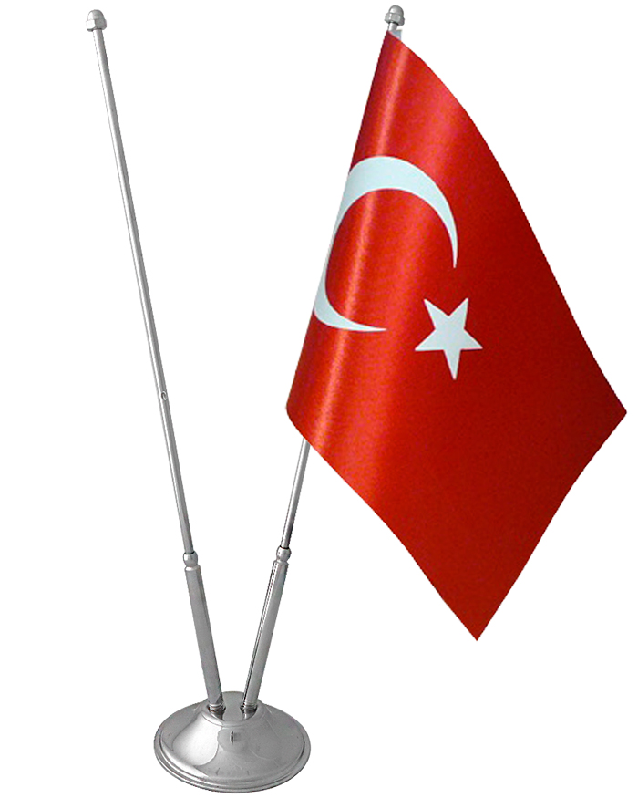 �kili Krom-Nikel Masa Bayrak Dire�i - 2'li