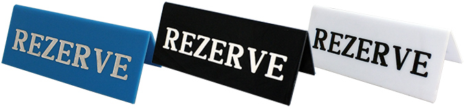 Renkli Pleksiglass Masa Rezerve Yazıları Renkli Pleksiglass Masa Rezerve Yazıları